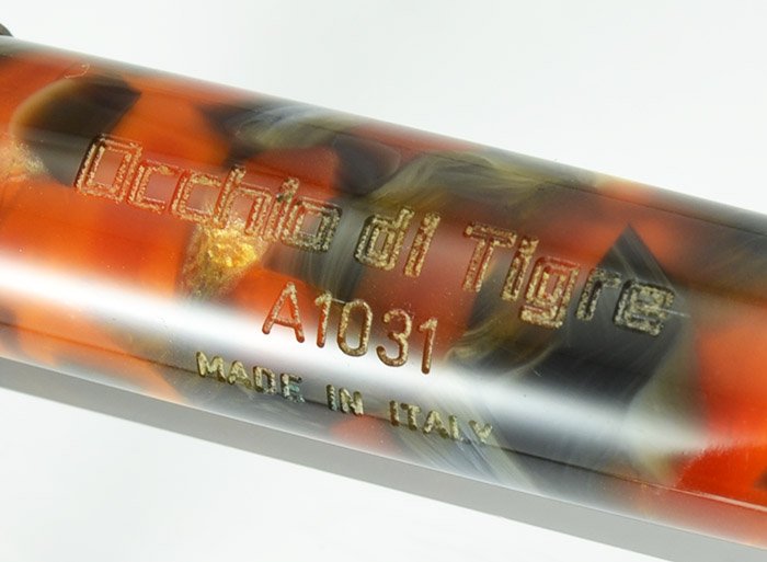 Stipula I Castoni Tiger's Eye Fountain Pen - 18k Stub Nib (Near